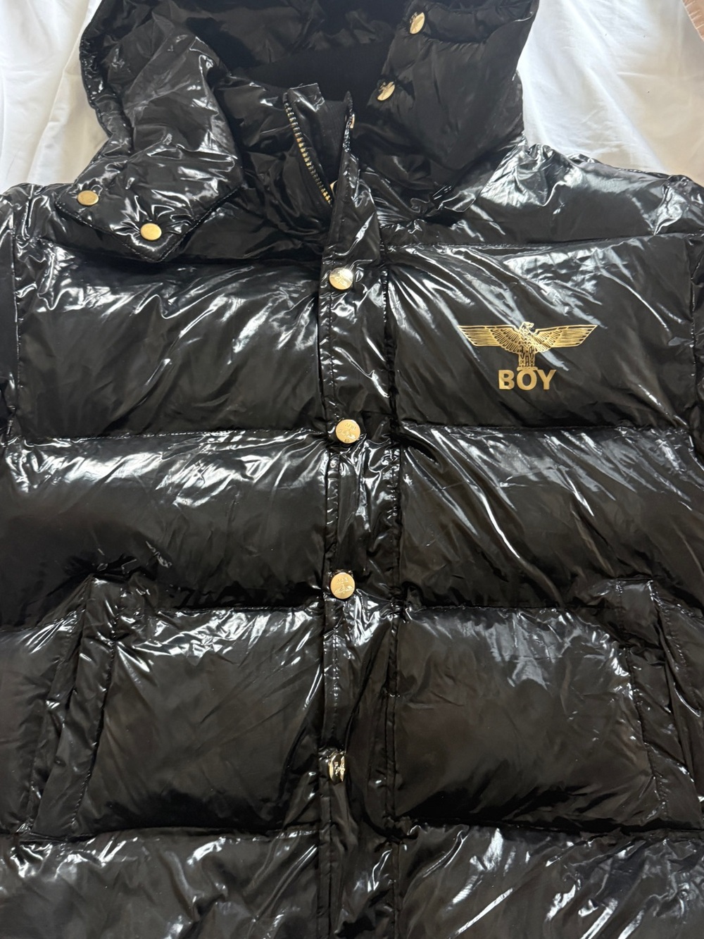 BOY London Black Shiny Puffer Jacket - Picture 1 of 6